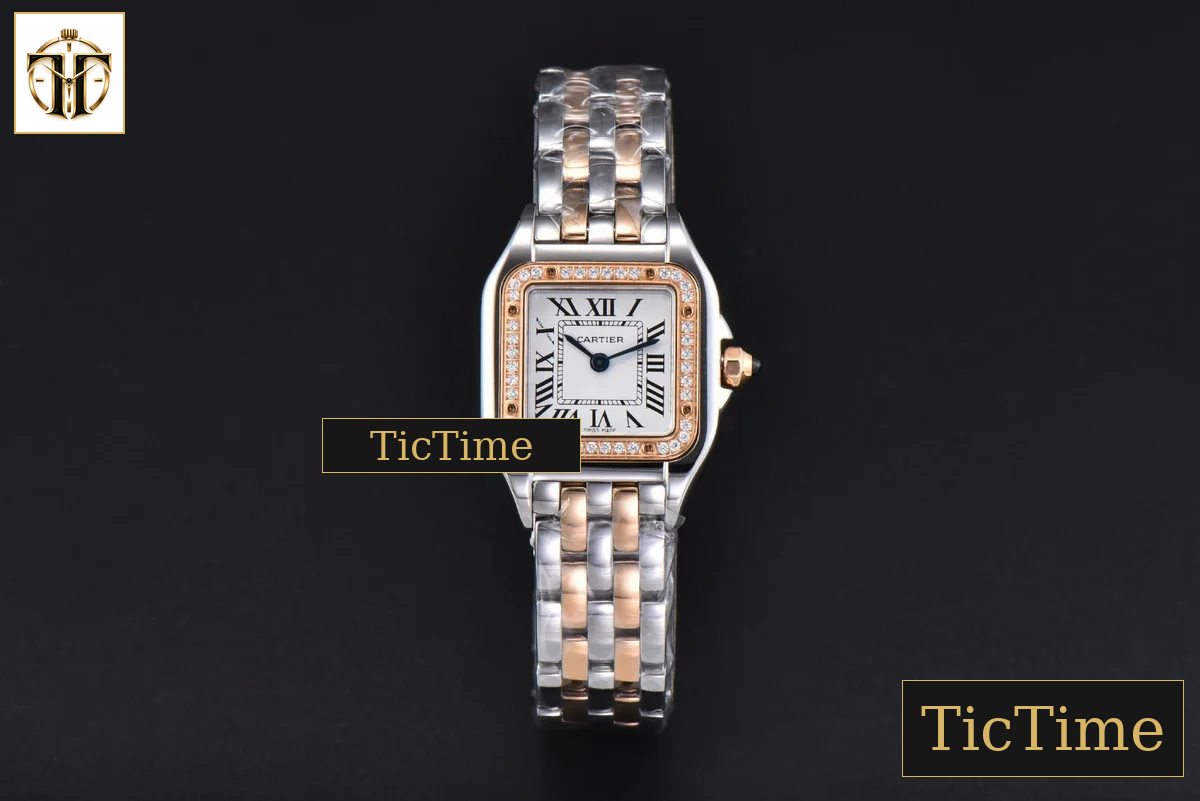 Panthère 22mm AF SS/RG Diamond Bezel White Dial SS/RG Bracelet Ronda Quartz — foto 3