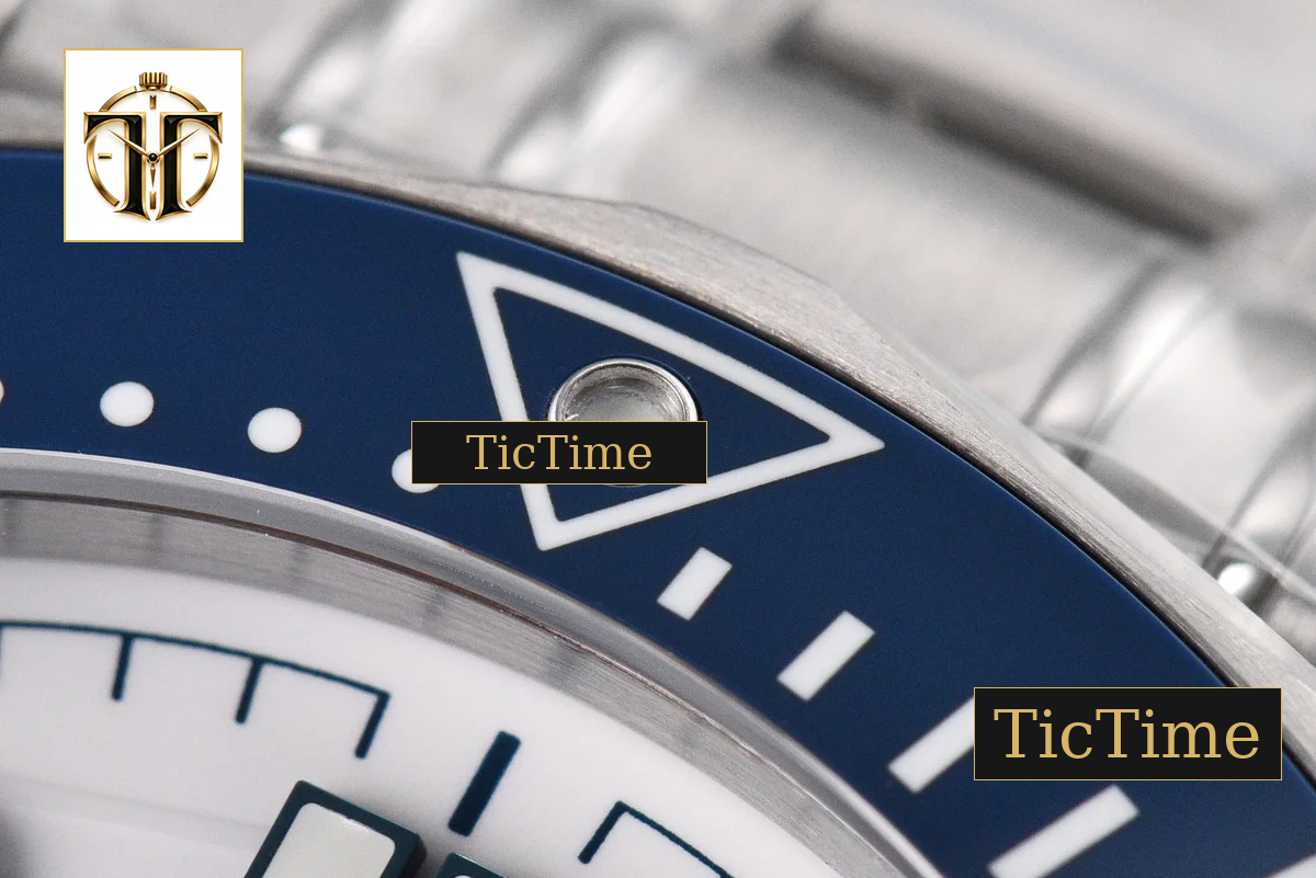 SeaMaster 300M VSF White Dial Blue Bezel Steel bracelet movment( free rubber strap ) VS8800 — foto 7