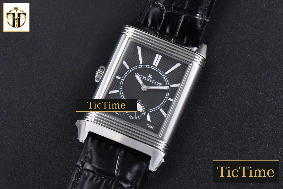 Master Reverso Tribute Small Seconds 30x47mm MGF White Circle Dial Black Leather Strap A854A — foto 14