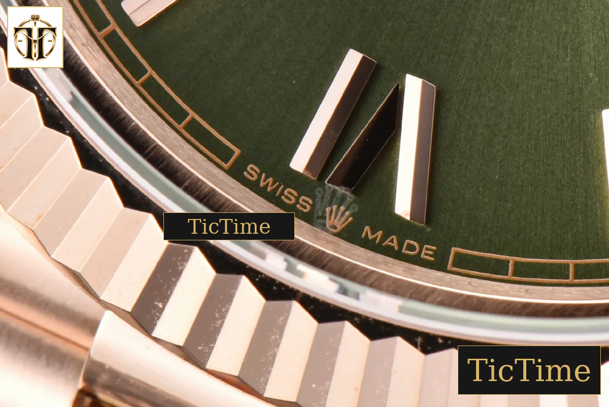 DayDate 40mm GMF RG Green Dial Roma Marker President Bracelet A2836 — foto 9