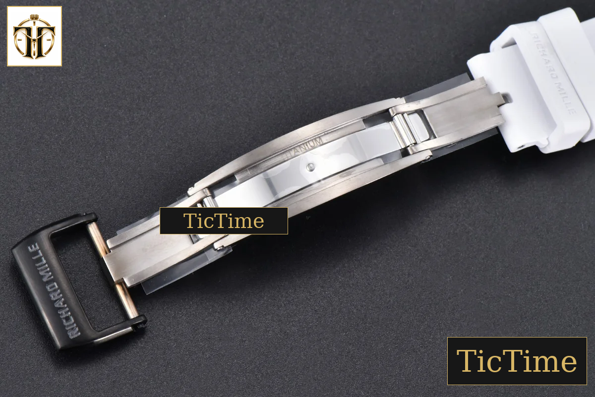 NTPT RM055 42.7mm BBRF White Skeleton Dial White Rubber Strap RMUL2 — foto 30
