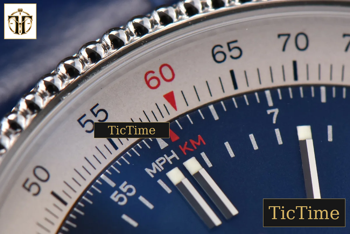 Navitimer 41mm V7F Blue Dial Blue Leather Strap A2824 — foto 10