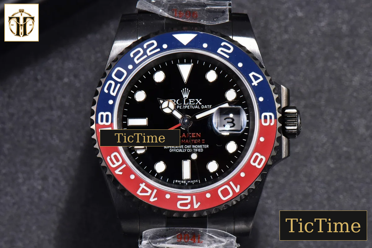 Blaken GMT Master IPKF Blue/Red Black Dial PVD Bracelet A2836 — foto 2