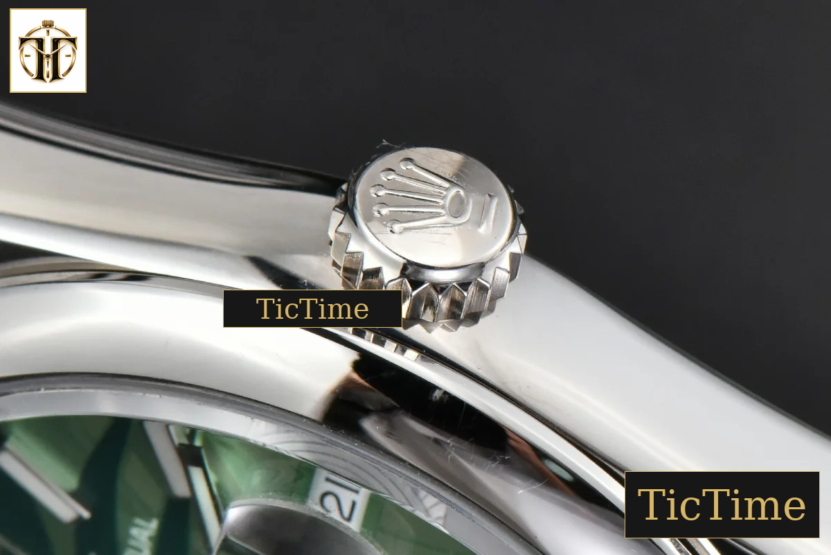 DateJust Smooth 36mm BPF Green Plam Dial Oyster Bracelet A2824 — foto 17