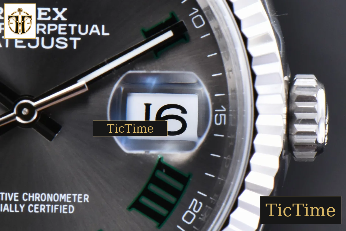 DateJust Wimbledon 126234 36mm VSF Gray Dial Green Marker Jubilee Bracelet VS3235 — foto 9
