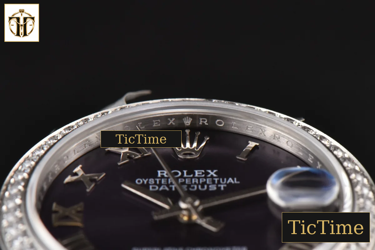 DateJust Ladies 904L 31mm WF Diamond Purple Dial Diamond Roma Marker Oyster Bracelet A2671 — foto 13