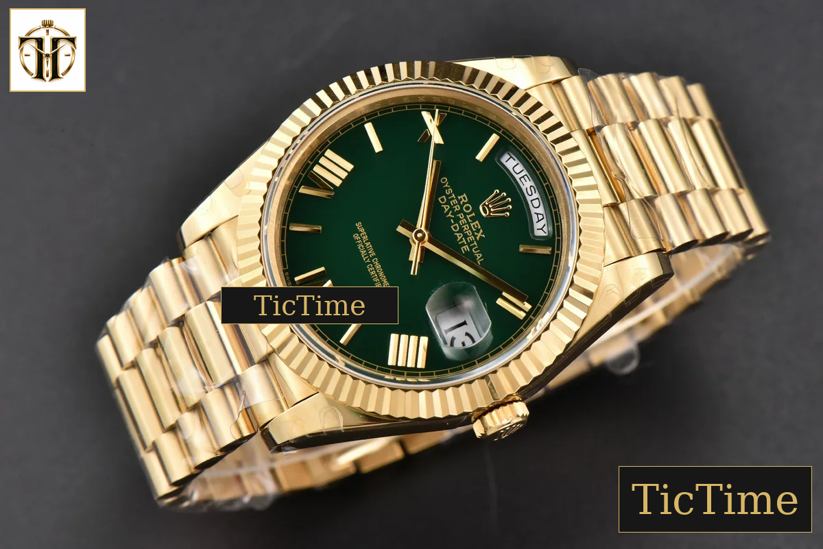 DayDate 904L 40mm BPF YG Green Dial YG Bracelet A2836 — foto 15