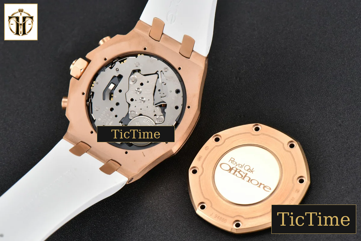 Offshore Ladies 26231ST 37mm RXWF RG Diamond White Dial White Subdial White Rubber Strap Quartz — foto 16