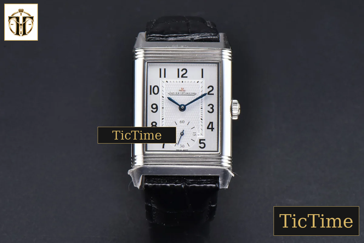 Master Reverso Tribute Small Seconds 30x47mm MGF White Circle Dial Black Leather Strap A854A — foto 3