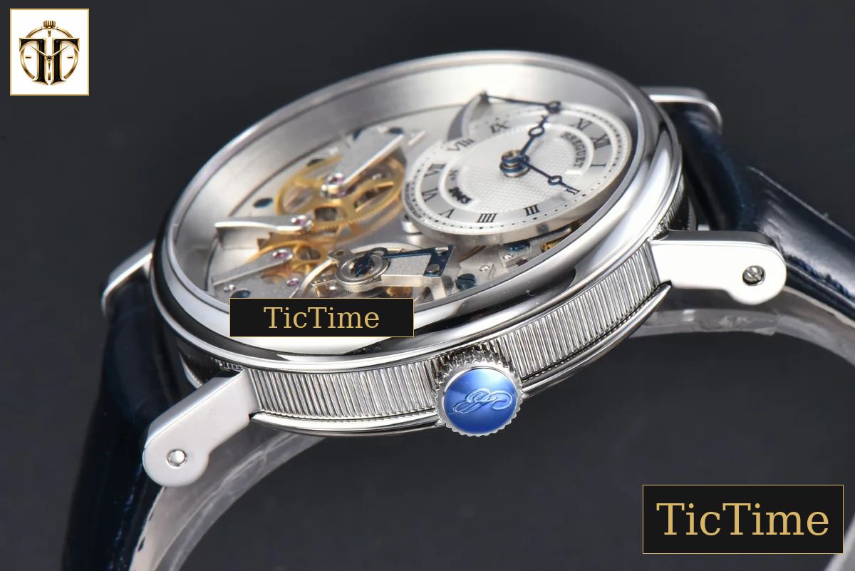Tradition 7057BB 40mm ZF Silver Dial White Subdial Blue Leather Strap A505 — foto 9