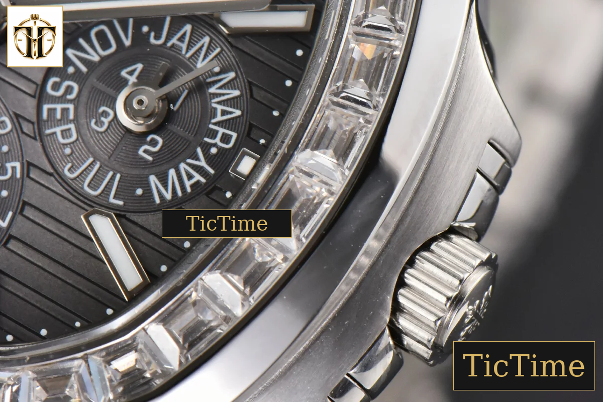 Nautilus 5740 40mm TWF Diamond Black Dial SS Bracelet A240 — foto 10