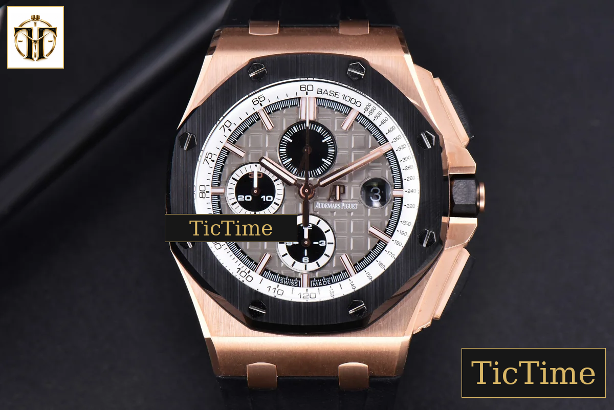 Royal Oak Offshore 44mm JF RG Cermet Bezel Michael Schumacher Gray/White Dial V2 A3126 — foto 2