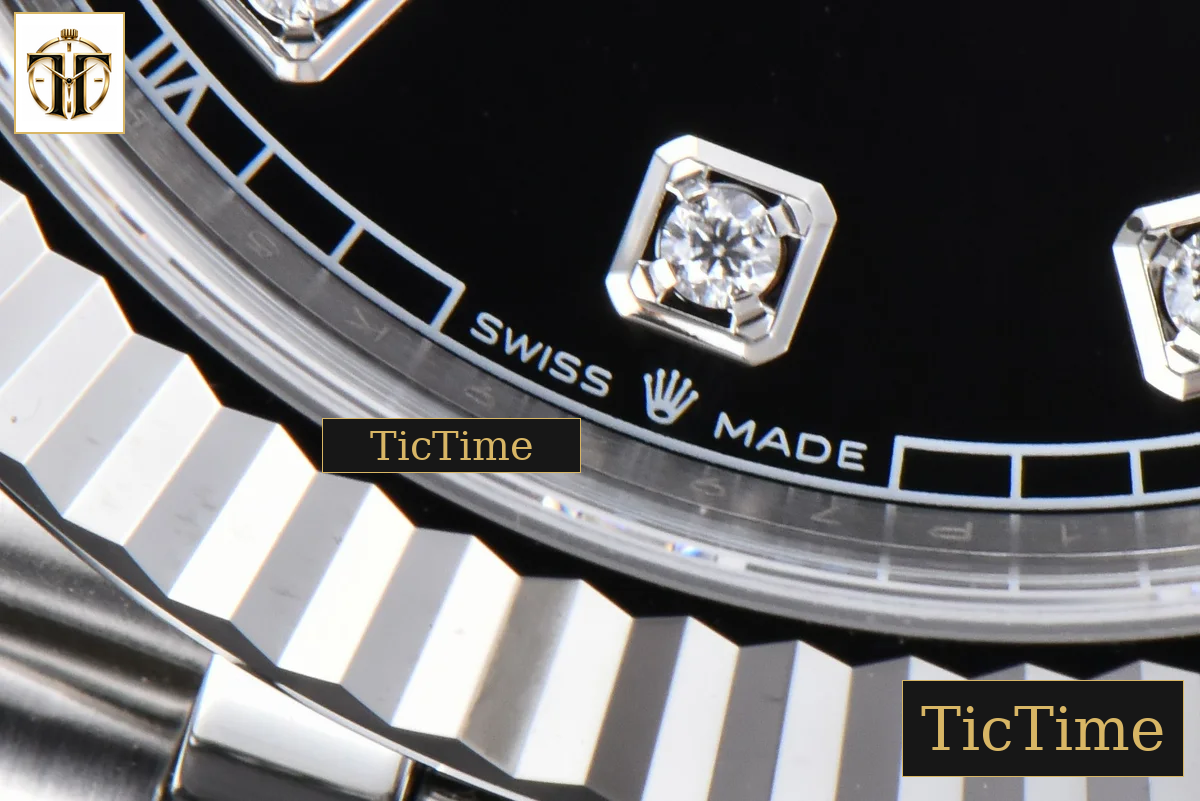 DateJust 904L 126334 41mm CF Black Dial Diamond Marker Jubilee Bracelet VR3235 — foto 9