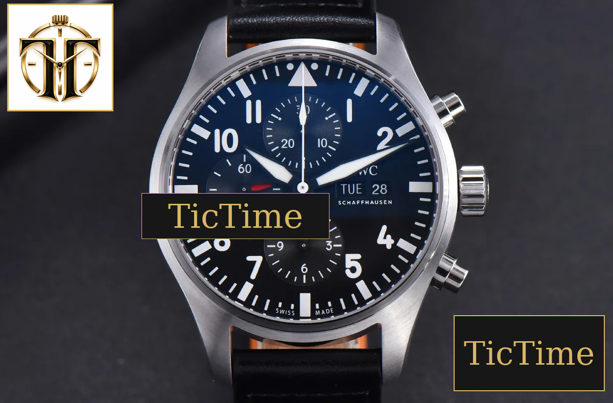 Pilot Chrono Spitfire IW377709 43mm ZF Black Dial Black Leather Strap A7750 — foto 2