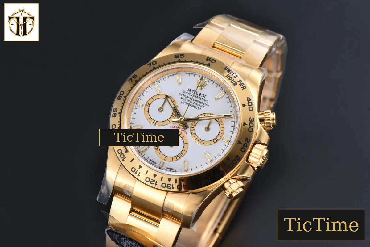 Daytona 126508 40mm Clean Factory YG White / Black Subdial YG Bracelet DD4131 — foto 4