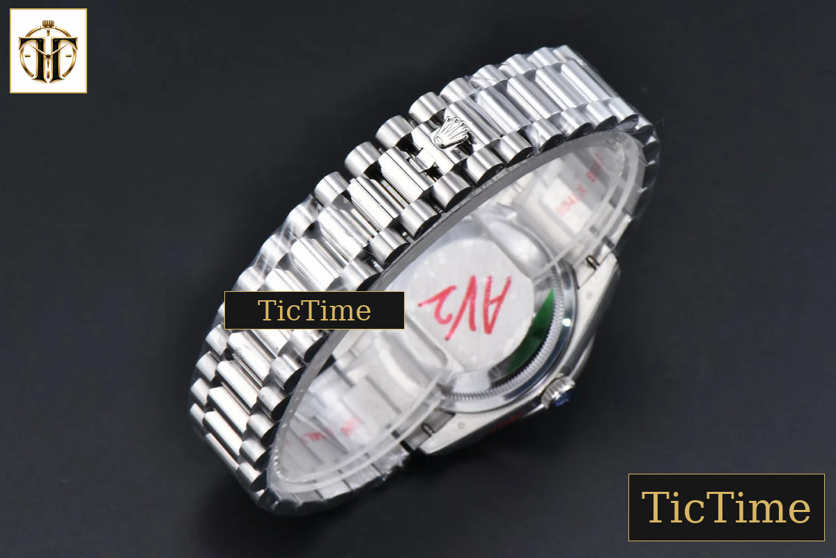 DayDate 36mm GMF SS Diamond Bezel White Dial Roman Marker President Bracelet (Tungsten) A2836 — foto 40