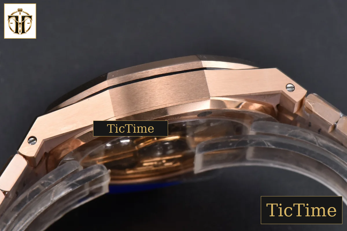 Royal Oak “50th Anniversary” 15510 41mm APSF RG Black Dial RG Bracelet V2 Free Sprung SA4302 — foto 15