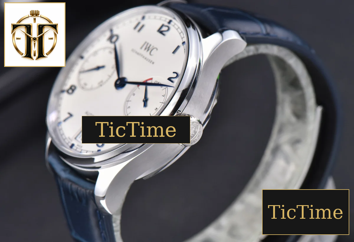 Portuguese PR IW500107 42mm ZF White Dial Blue Marker Blue Leather Strap A51011 — foto 11