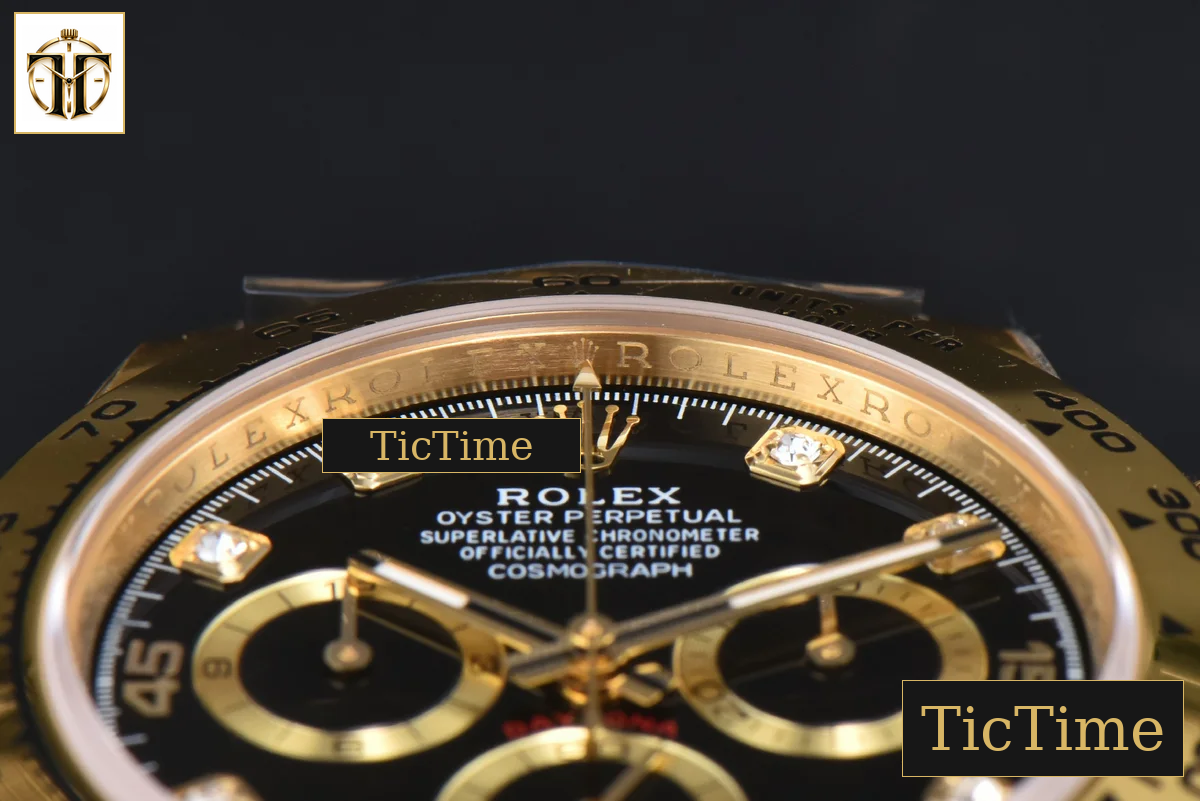 Daytona 116508 APSF YG Black Dial Diamond Marker YG Bracelet SH4130 — foto 12