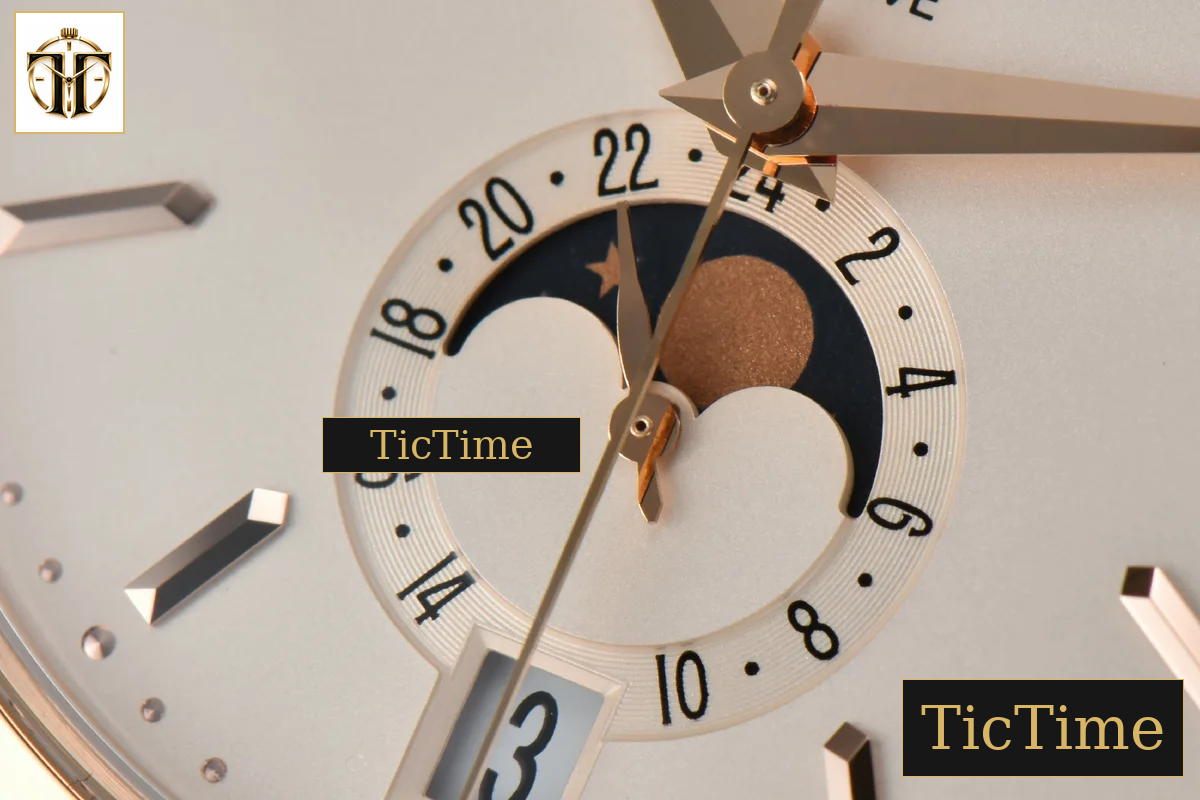Annual Calendar Moonphase 5396 38.5mm ZF RG White Stick Dial Brown Leather Strap MY9015 — foto 7