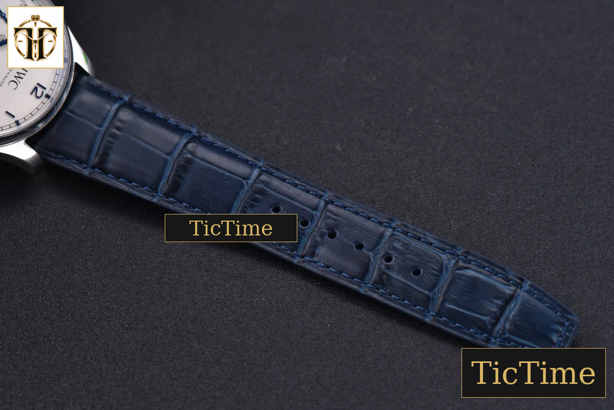Portuguese PR IW500107 42mm ZF White Dial Blue Marker Blue Leather Strap A51011 — foto 25