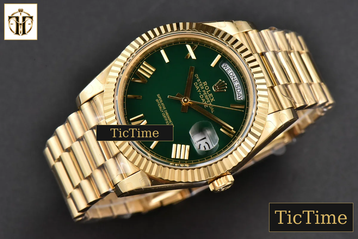 DayDate 904L 40mm BPF YG Green Dial YG Bracelet A3235 — foto 15