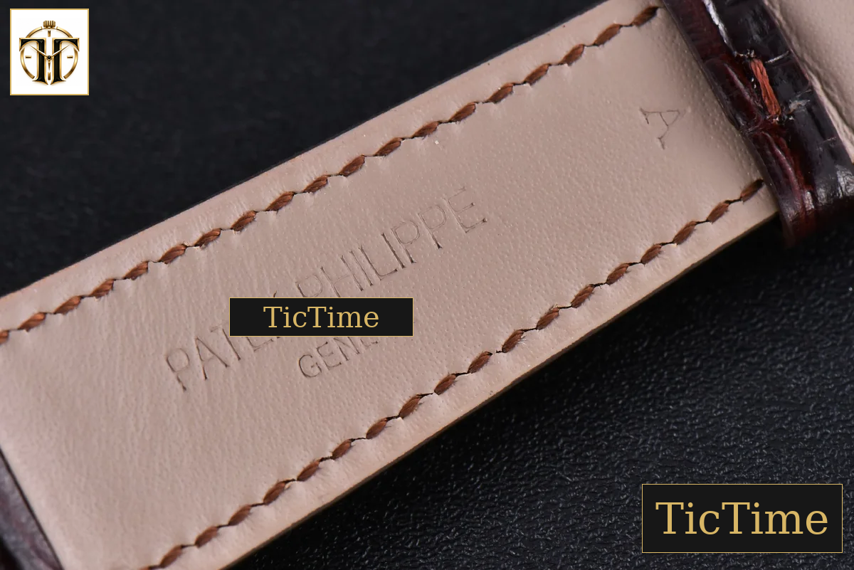 Calatrava 5296R 38mm ZF RG Ivory Dial Brown Leather Strap 9015 — foto 24