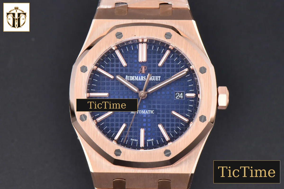 Royal Oak 15400 41mm IPF RG Blue Textured Dial RG Bracelet SA3120 — foto 2