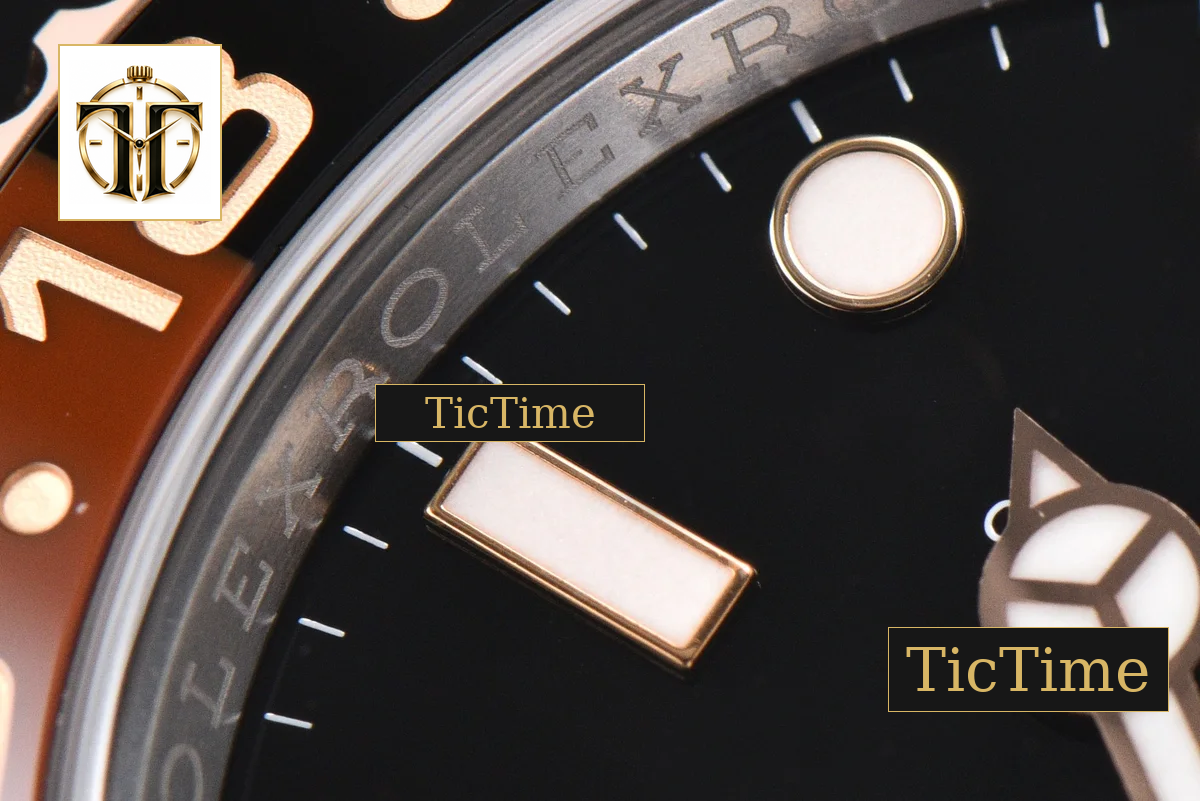 GMT Master CHNR Rootbeer 126711 Gold Factory YG/SS Oyster Bracelet V4 Weighted — foto 6