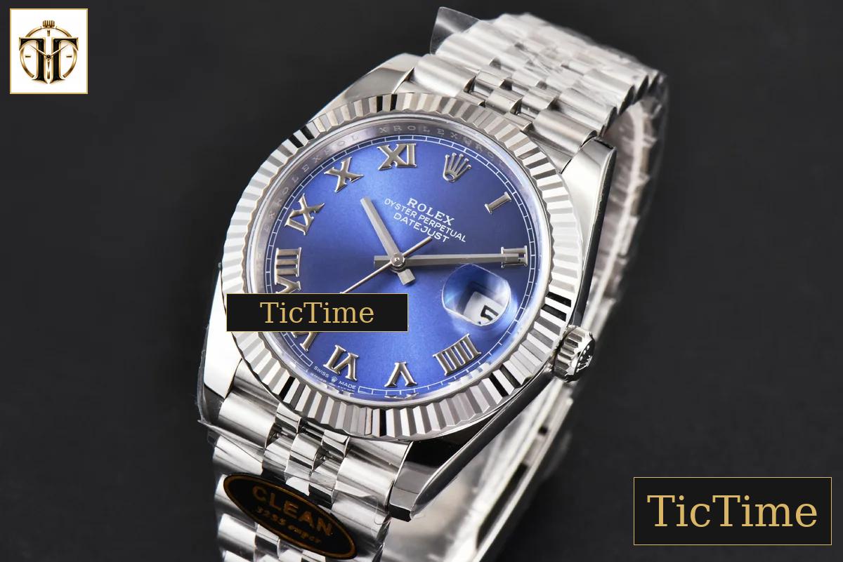 DateJust 126334 41mm Clean Factory Blue Roma Marker Jubilee Bracelet VR3235 — foto 4
