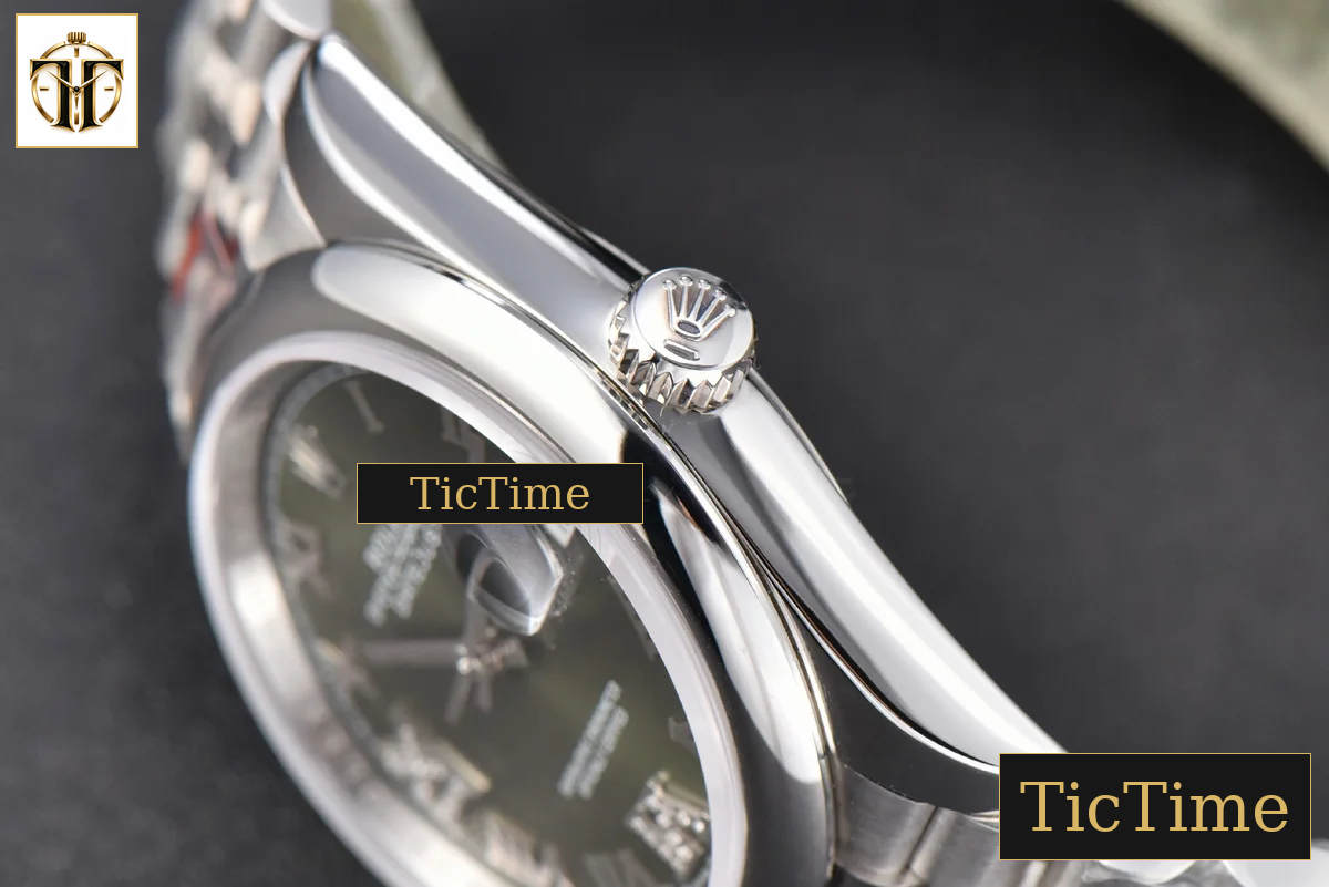 DateJust 36mm GMF SS Smooth Bezel Green Dial Diamond Roma Marker Jubilee Bracelet VR3235 — foto 11