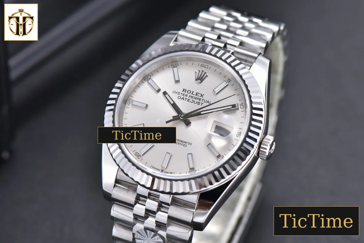 DateJust 904 126334 41mm ARF SS Silver Dial Lume Markers Jubilee Bracelet VR3235 — foto 5