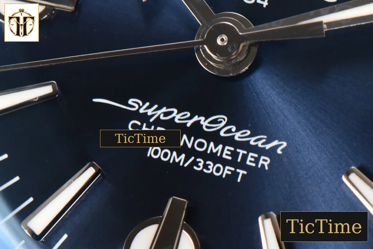 SuperOcean Heritage 42mm GF SS Blue Ceramic Blue Dial Mesh Bracelet A2824 — foto 8