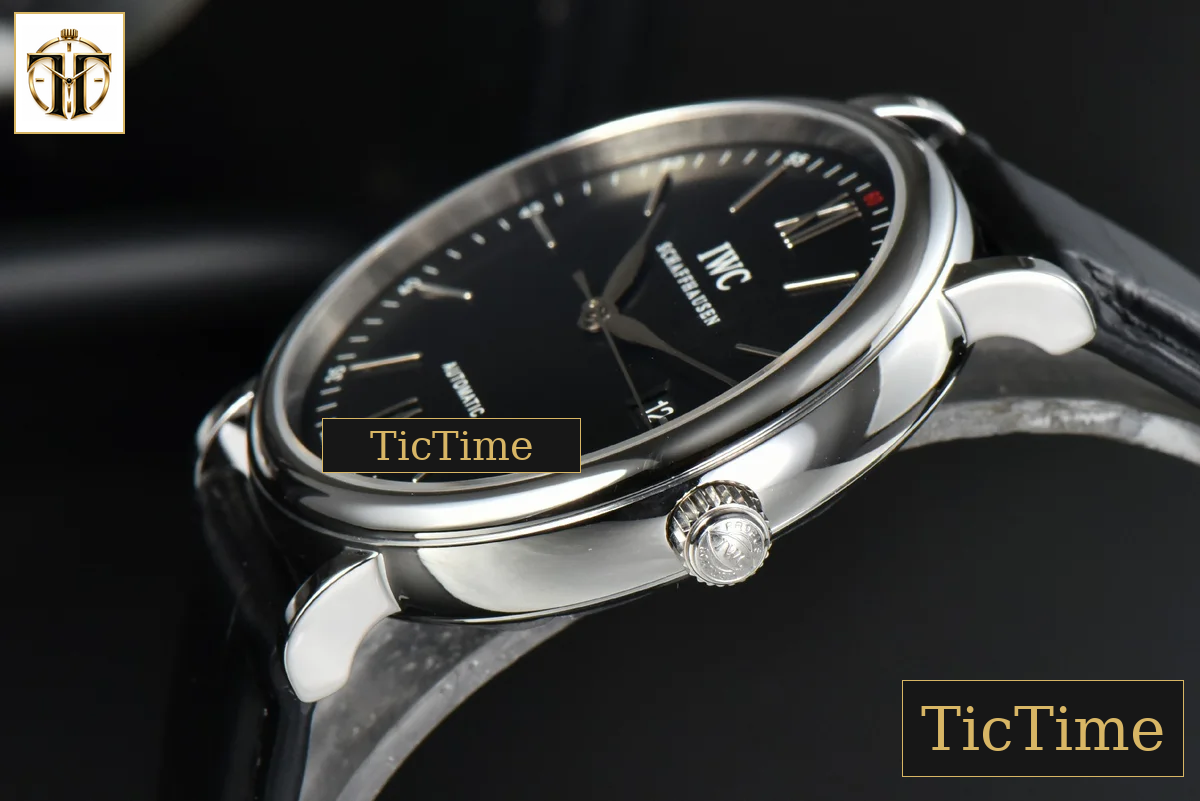 Portofino Automatic 40mm ZF Black Dial Silver Marker Black Croc Strap A9019 — foto 9