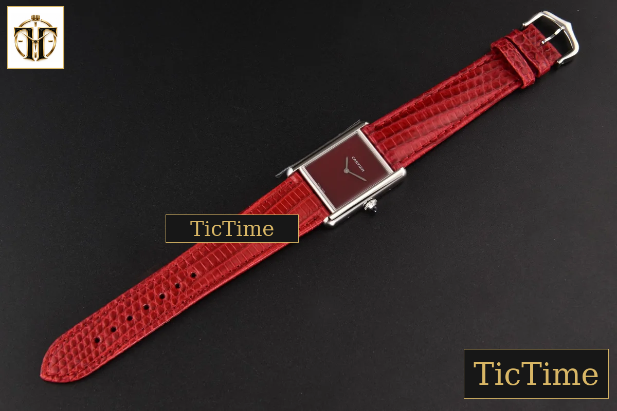 Tank Must Large 33.7×25.5mm K11F Red Dial Red Corc Texture Leather Strap Quartz — foto 26