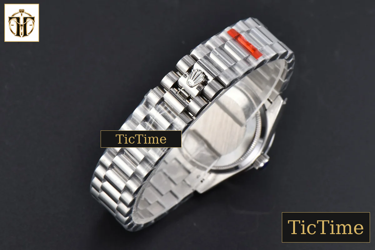 DateJust 904L 31mm GMF Diamond Bezel Blue Flowers Dial President Bracelet A2824 — foto 36