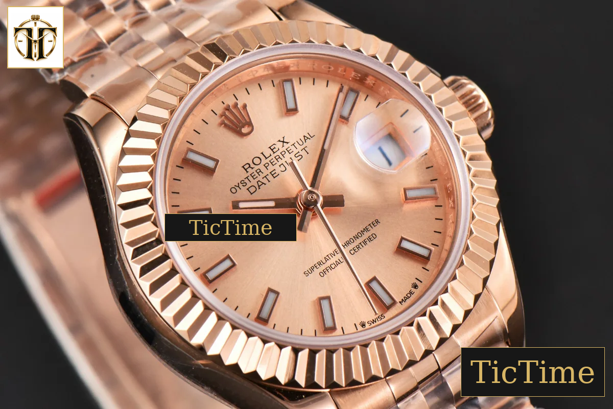 DateJust Ladies 28mm WF RG RG Dial Lume Marker Jubilee Bracelet A2236 — foto 13