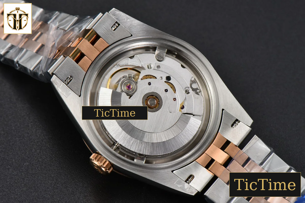 DateJust 36mm BPF RG/SS Fluted Bezel Silver Plam Dial Jubilee Bracelet A2824 — foto 21