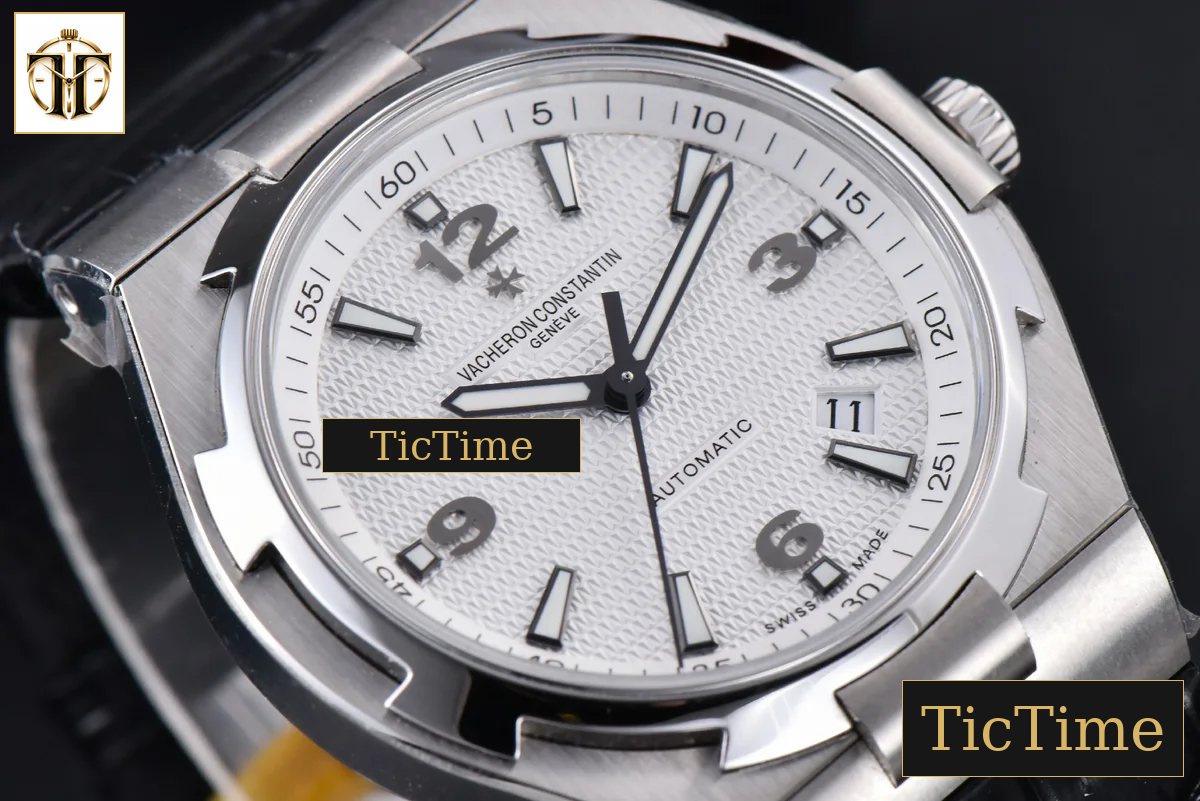 Overseas 47040 42mm MKF White Textured Dial Leather Strap 9015 — foto 24