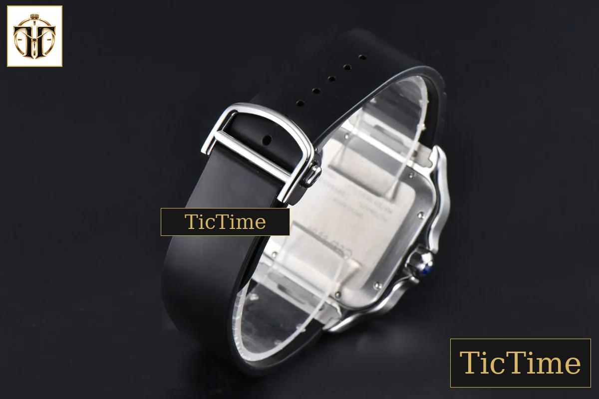 Santos de Cartier Large 40mm AF SS White Dial Black Rubber Strap Miyota 9015 — foto 27
