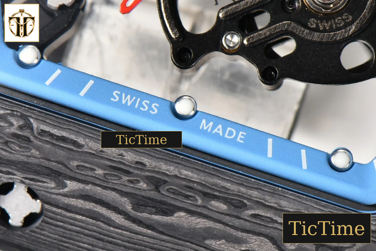 NTPT RM055 42mm RMF Blue Skeleton Dial White Rubber Strap RMUL2 — foto 10