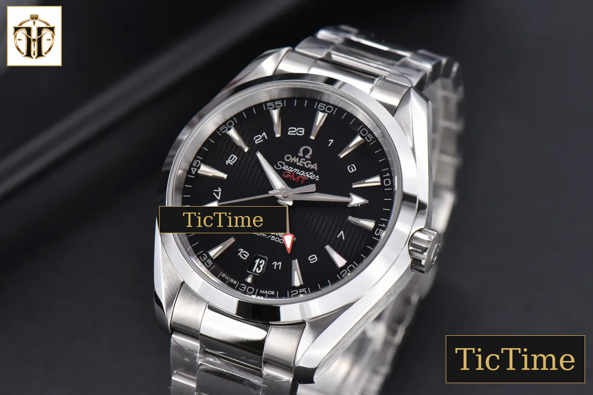 Aqua Terra 150M GMT VSF Black Textured Dial SS Bracelet A8605 — foto 5