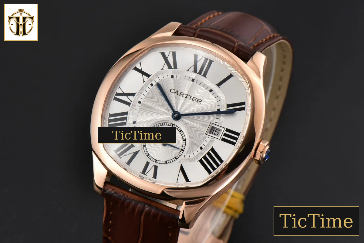 Drive De Cartier 40mm APSF RG White Dial Brown Leather Strap A23J — foto 4