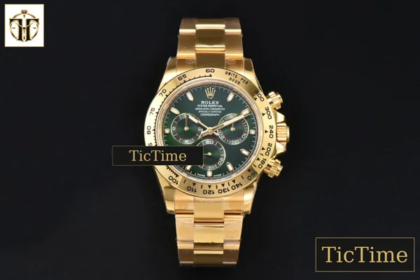 Foto frontal — Daytona 116508 40mm VSF YG 904L Green Dial YG Bracelet DD4130