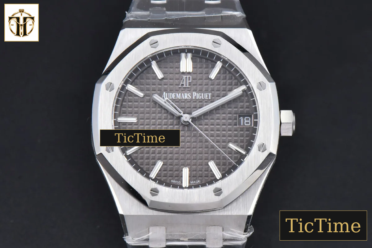 Royal Oak 15500 41mm APSF Gray Textured Dial SS Bracelet V2 A4302 — foto 2