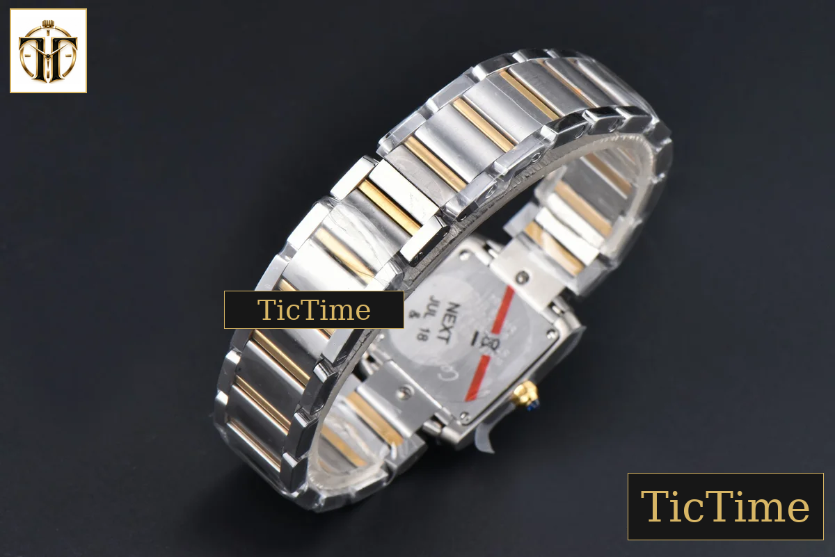 Tank Francaise Small 25.7mmx21.2mm 8848F Diamond YG/SS Bracelet Quartz — foto 24