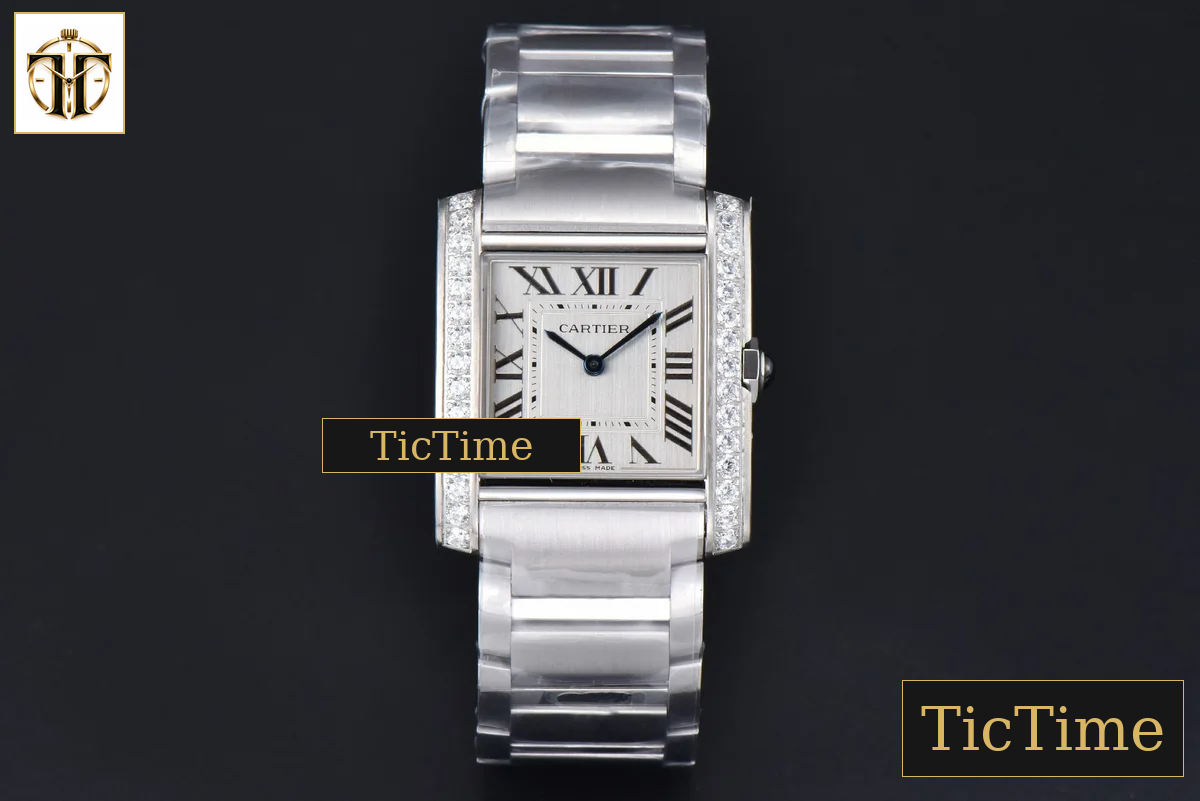 Tank Francaise Medium 32mmx 27mm 8848F Diamond SS Bracelet Quartz — foto 3