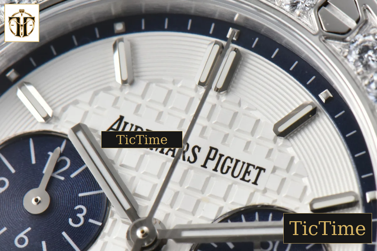 Offshore Ladies 26231ST 37mm RXWF Diamond White Dial Blue Subdial White Rubber Strap Quartz — foto 5