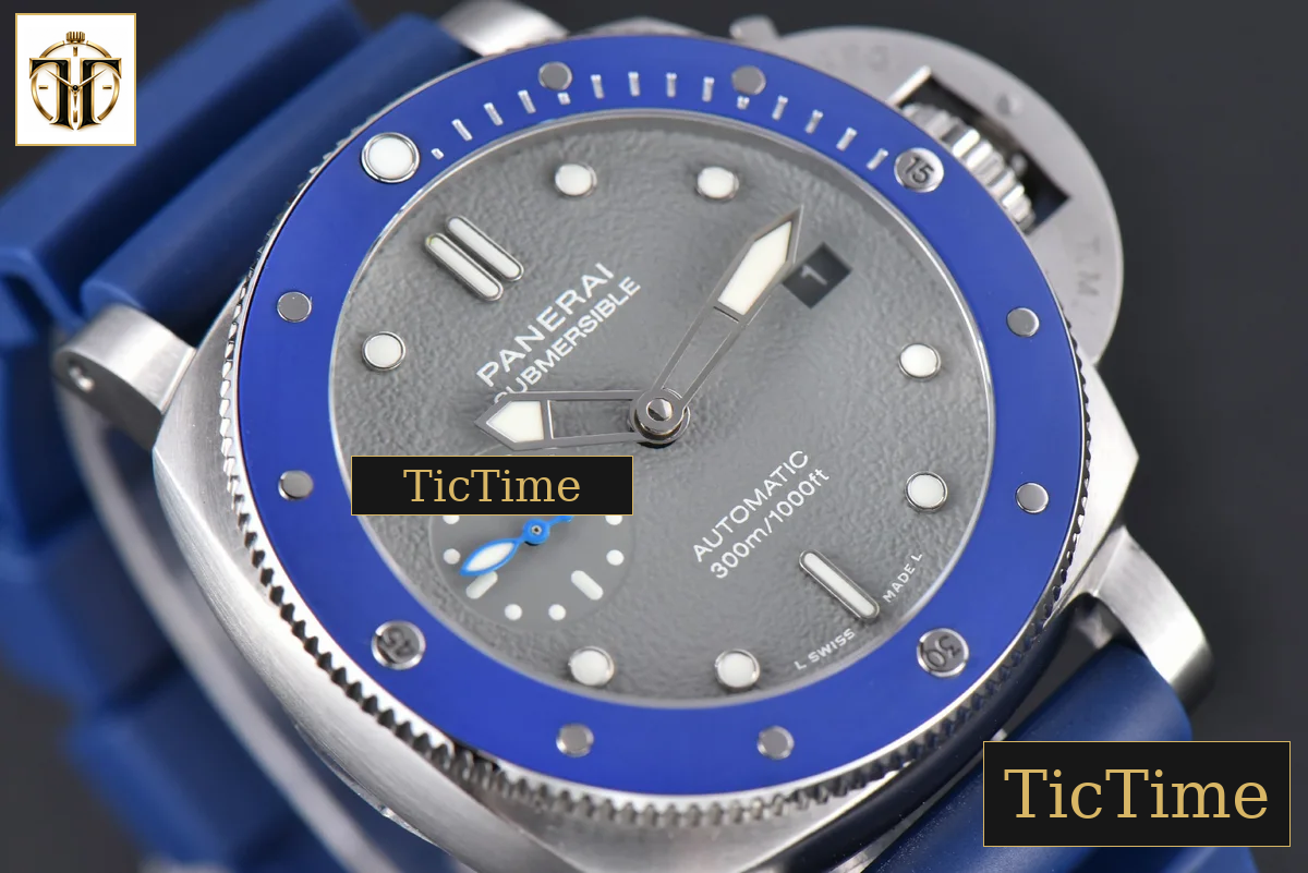 Submersible PAM959 42mm VSF Black Dial Blue Bezel Rubber Strap Asia XXXIV — foto 10