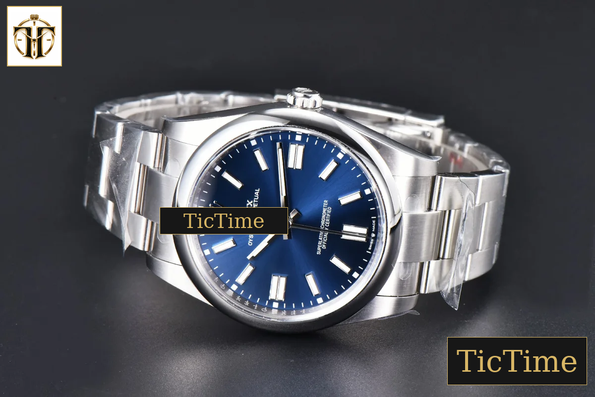 Oyster Perpetual 904L 124300 41mm Clean Factory Blue Dial SS Bracelet VR3230 — foto 15